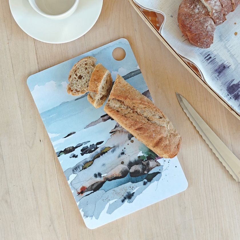 Felsen am Strand Schneidebrett aus finnische Birke, Skandinavische Design für Küche und Tisch, The Finland Shop