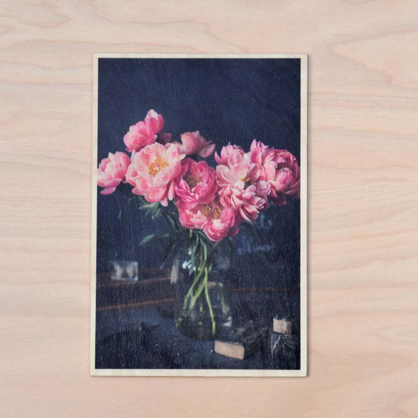 Puinen kortti Kreetta Järvenpää Plywood Print Few Things I like A6 postikortti