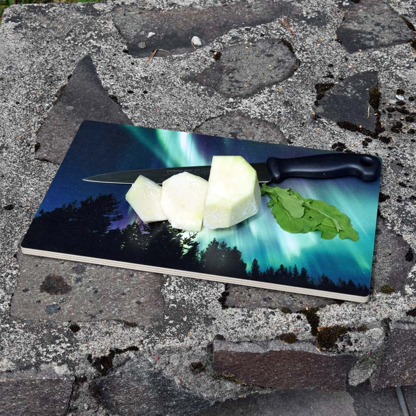 Polarlichter Schneidebrett aus finnische Birke, The Finland Shop