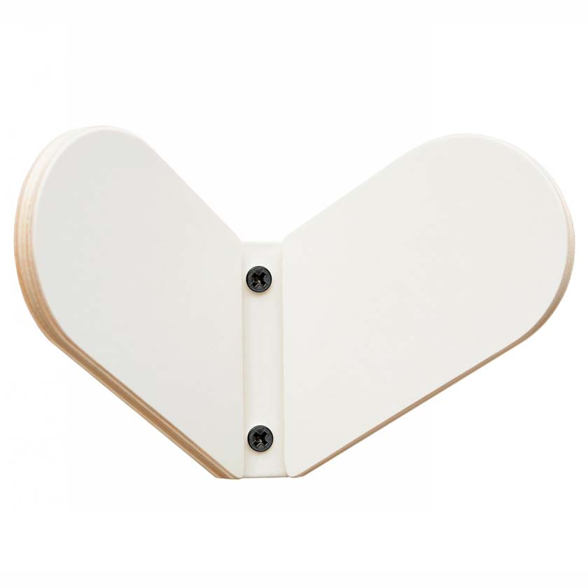 Muoto2 seinäkoukku Syli koivuvaneria puinen ripustin musta valkoinen naulakko