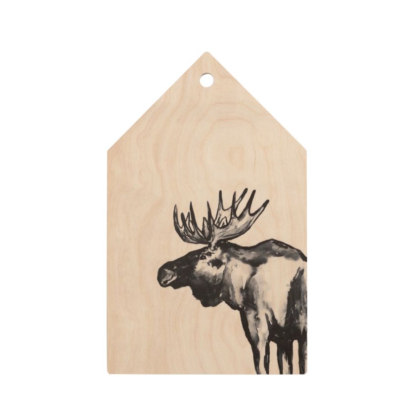 Holz  Schneidebrett Elch, Finnische Birke, hergestellt in Finnland von Miiko Design, The Finland Shop