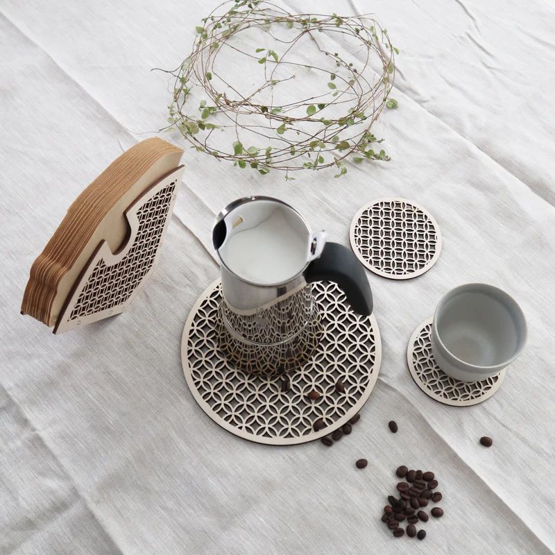 Pitsi Spitze Kaffeefiltertütenhalter aus Holz, auf dem Tisch oder an den Wand hängen, für Kaffeeliebhaber, The Finland Shop