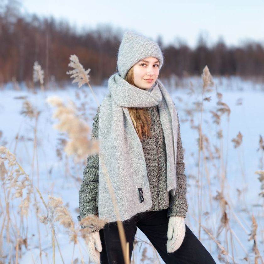 Mohair Beanie, warme und weiche Wollmütze für kalte Tage im Winter, hergestellt in Finnland, The Finland Shop