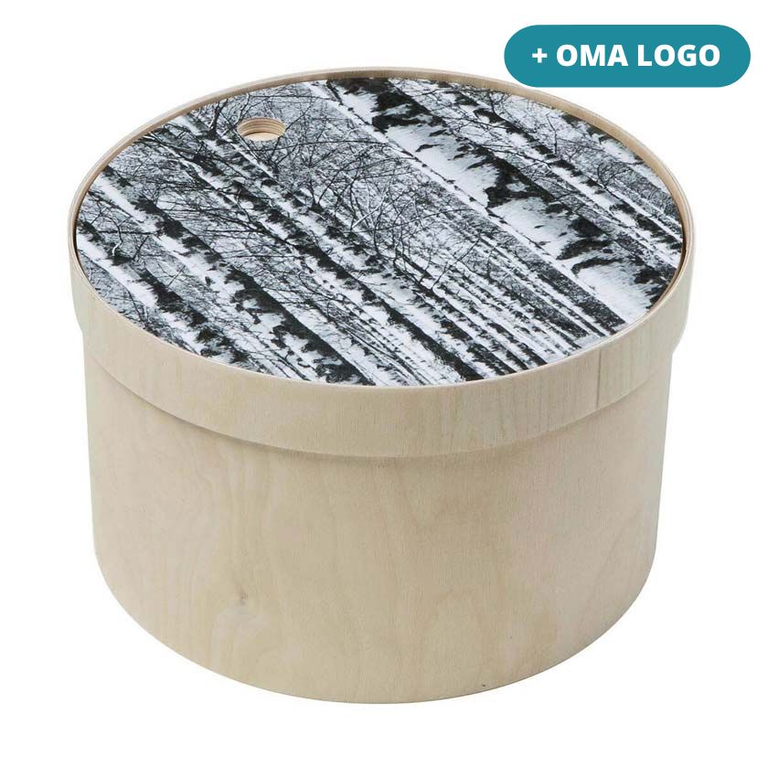 Liikelahja logolla Koivumetsä vakka