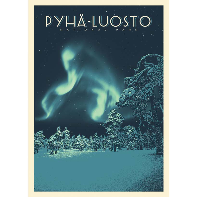 Pyhä-Luoston kansallispuisto, Suomen kansallispuistot juliste, Vuoma Company