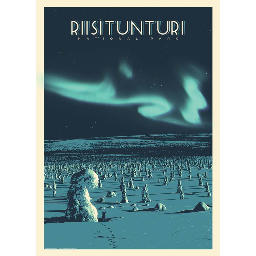 Riisitunturin kansallispuisto, Suomen kansallispuistot juliste, Vuoma Company