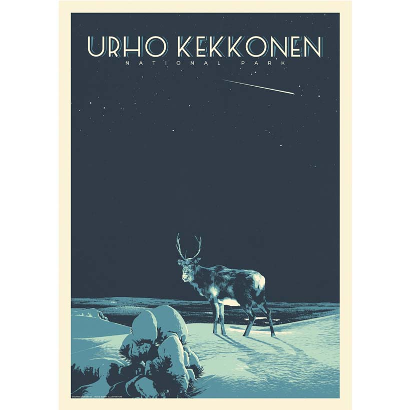 Urho Kekkosen kansallispuisto, Suomen kansallispuistot juliste, Vuoma Company