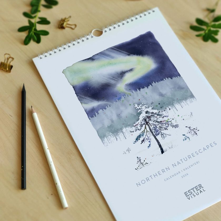 Wandkalender 2026 Northern Naturescapes Ester Visual, 12 Naturbilder aus Finnland, The Finland Shop