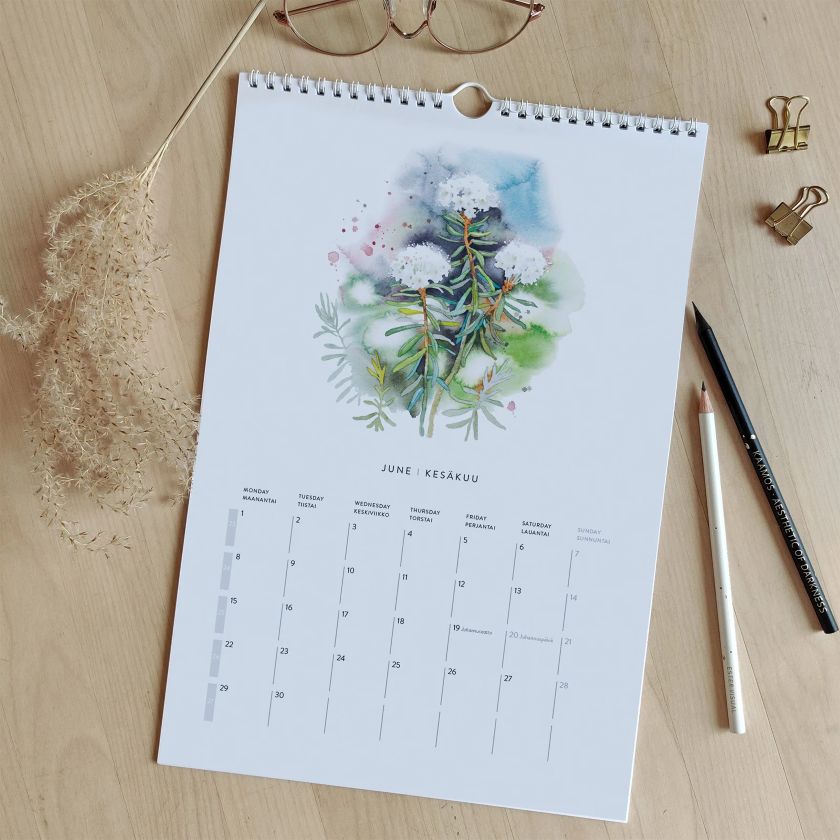 Wandkalender 2026 Northern Naturescapes Ester Visual, Naturbilder aus Finnland, The Finland Shop