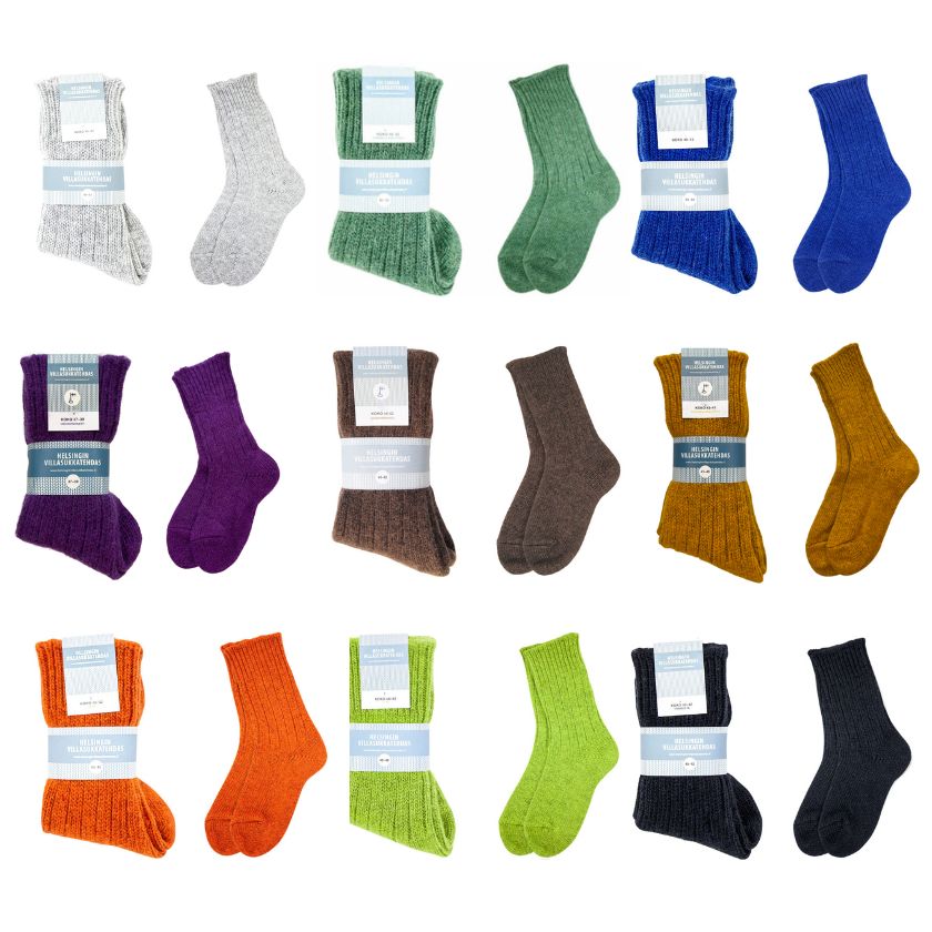 Warme Wollsocken für zu Hause und Outdoor-Aktivitäten, hergestellt in Finnland, The Finland Shop