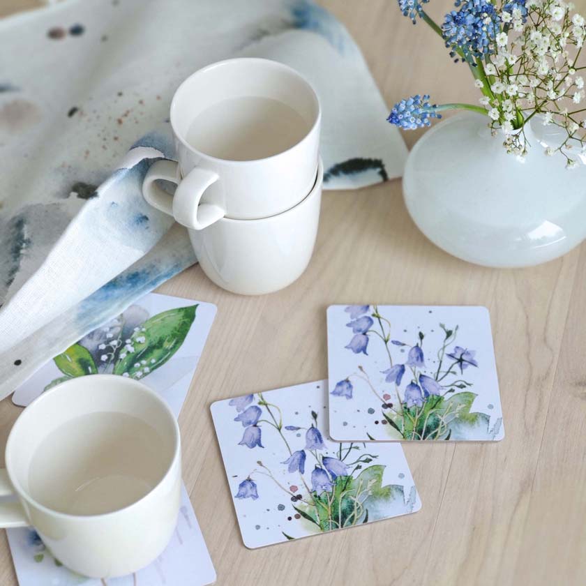 Liikelahja logolla Kissankello lasinalunen Ester Visual suomalainen design