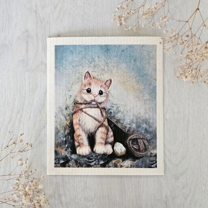 Kaiho-Kuh ekologischer Spüllappen für die Küche, Nenni and Friends, Finnland