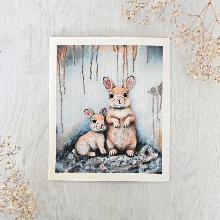 Im Schutz der Mutter-Hasen ekologischer Spüllappen für die Küche, Nenni and Friends, Finnland