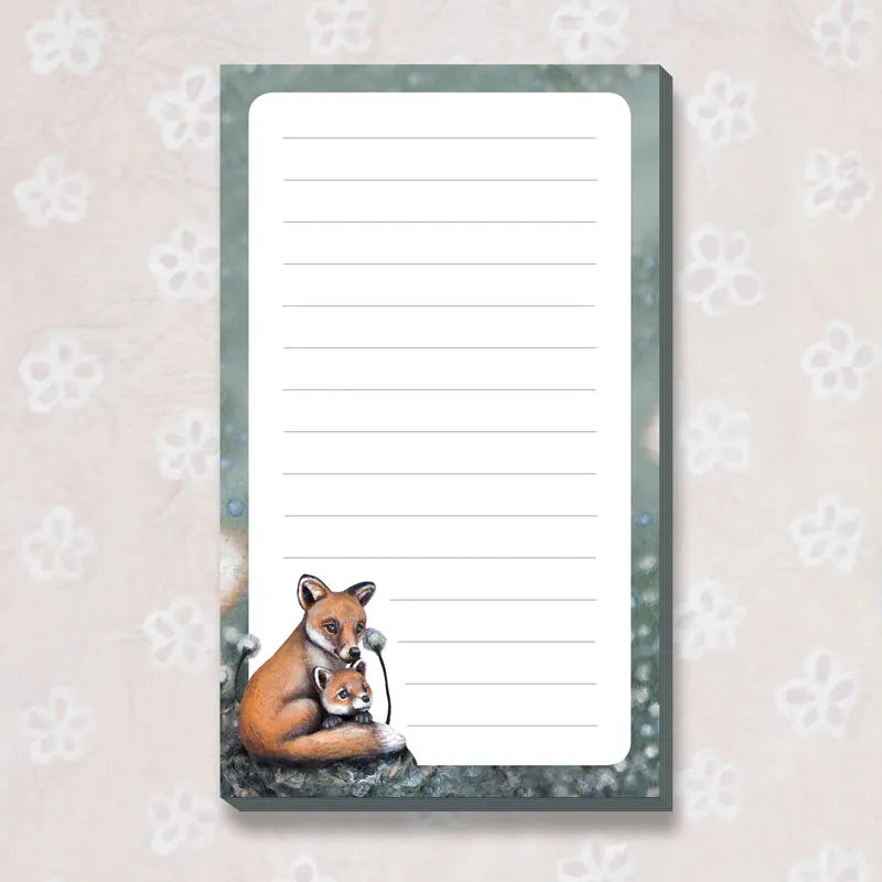 Muistilehtiö jääkaapin oveen 2 kpl, sympaattiset Ketut, jääkaappilehtiö, Nenni &amp; Friends