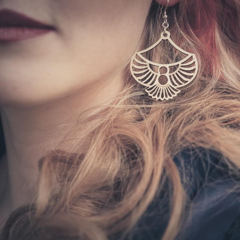 Puiset korvakorut suomalaiset design korut Kuukkeli Sanninco