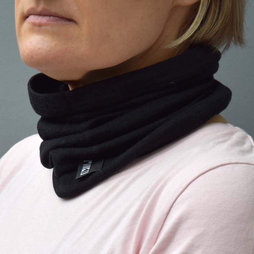 Musta merivilla silkki tuubihuivi kotimainen miiko design