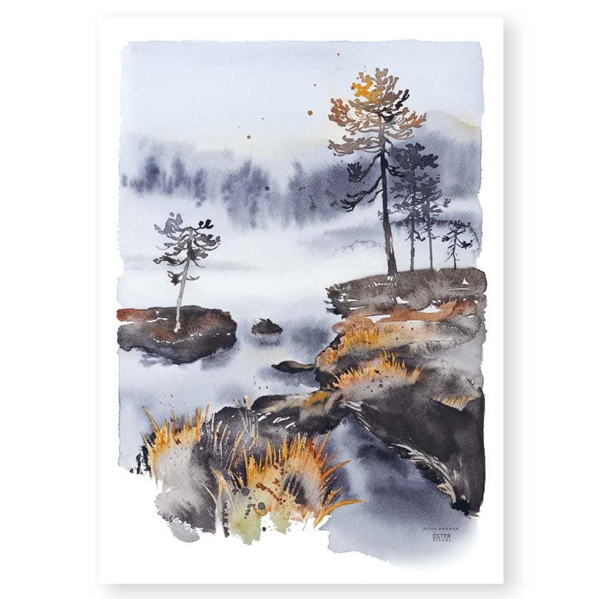 Erämaan reunalla juliste ester visual suomalainen design the finland shop maisema